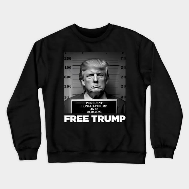 Free Donald Trump shot Crewneck Sweatshirt by lam-san-dan